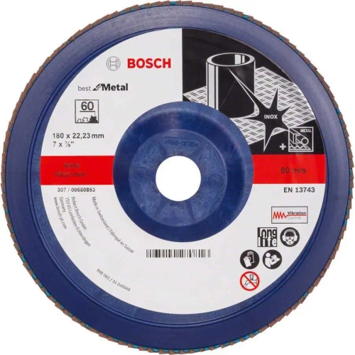 Лепестковый шлифкруг X571, Best for Metal, G60 BOSCH 2608607343