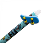 Ручка гелевая пиши-стирай Alingar, автомат, "Гейм", 0,5 мм, синяя, круглый, цветной, пластиковый корпус, карт. уп.