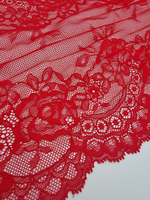 Кружево эластичное красное КС106 (23 см)