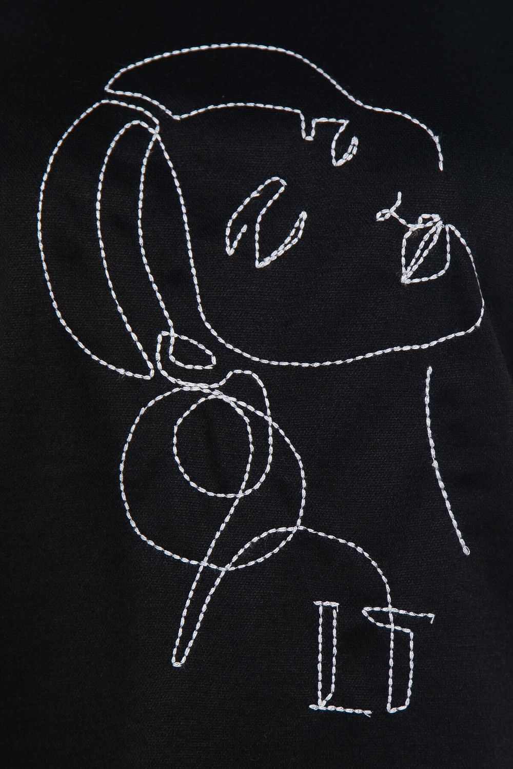 Футболка с вышивкой черная Б10059 LT Collection