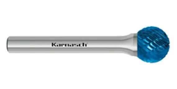 Борфреза твердосплавная Karnasch форма K (зенкер 90°), 3х3х3х38 мм, универсальная насечка HP-3, покрытие Blue-Tec, арт. 11.5111-005