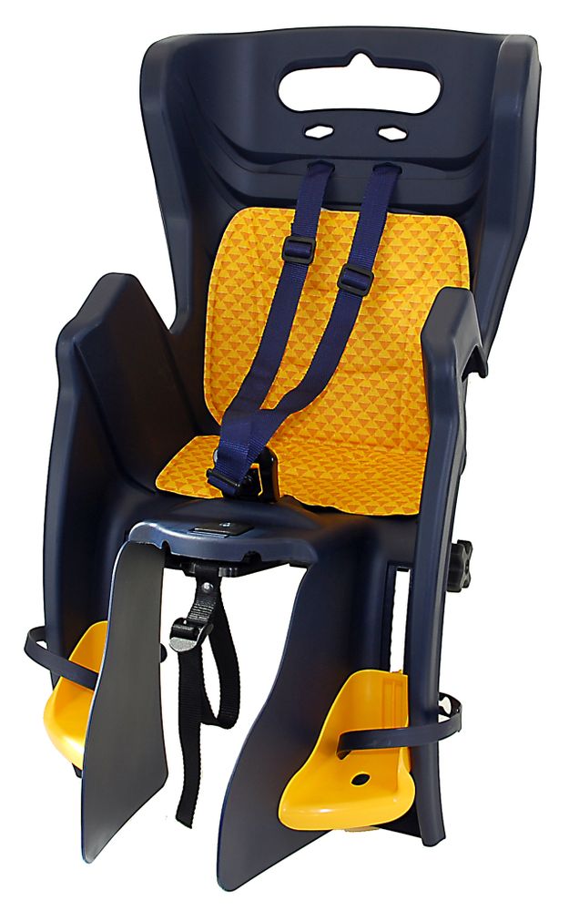 Кресло детское на багажник LITTLE DUCK (3) темно-синее до 7лет/22кг TUV BELLELLI (Италия)