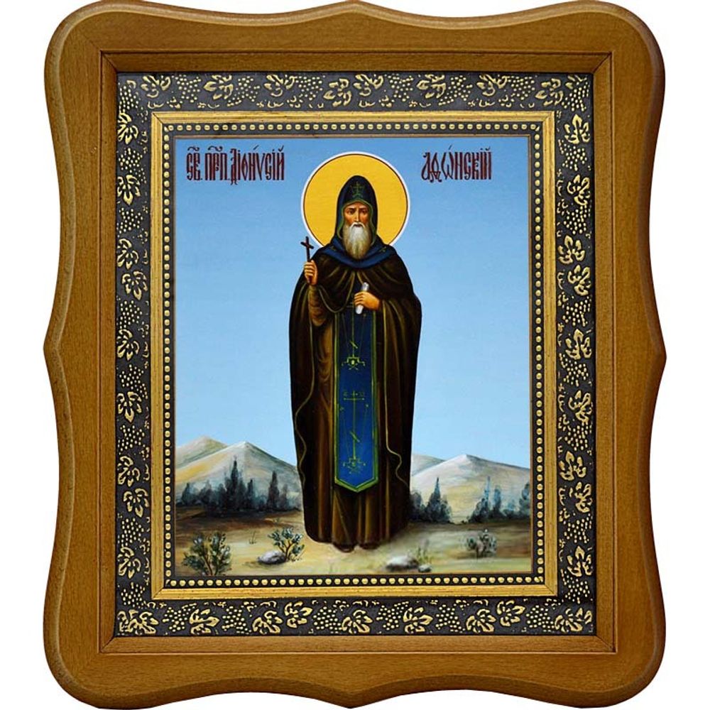 Дионисий Афонский, преподобный ктитор. Икона на холсте.