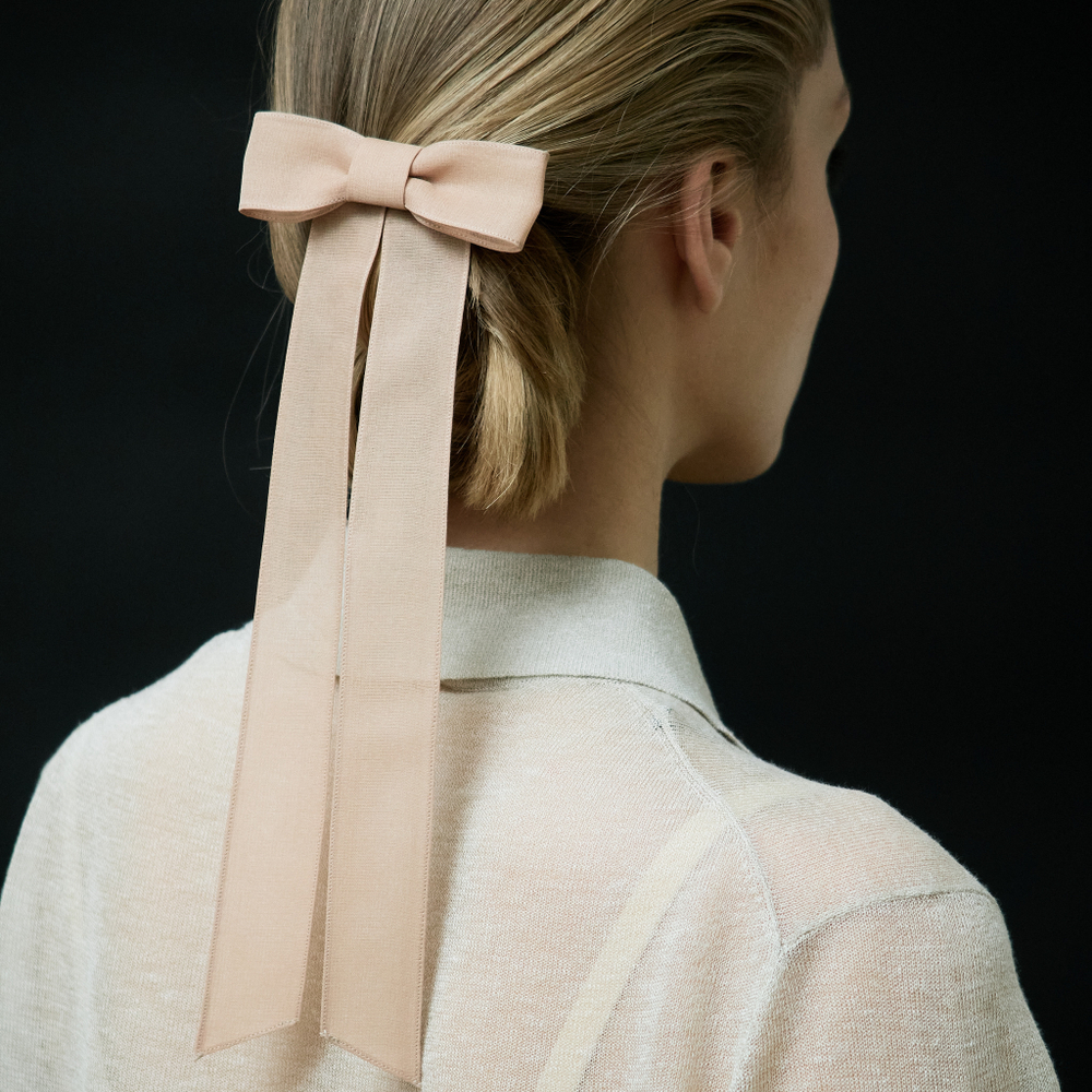 Бант "Мэри" облегченный бежевый