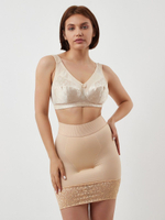 Бескостный бюстгальтер с Т-образной чашкой (Размер: 42B) (Цвет: кремовый)