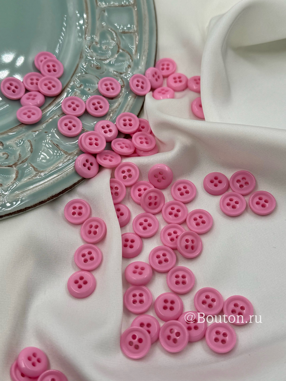 Пуговицы на прокол розовые