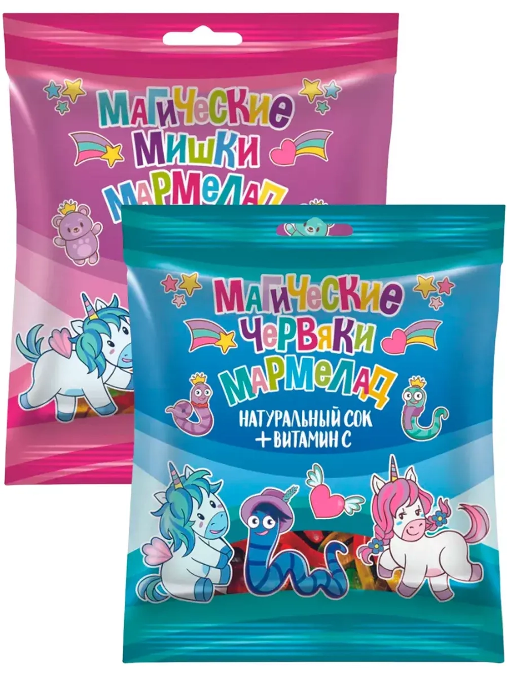 Мармелад жевательный Магические Мишки, Червяки 90 г * 2 шт