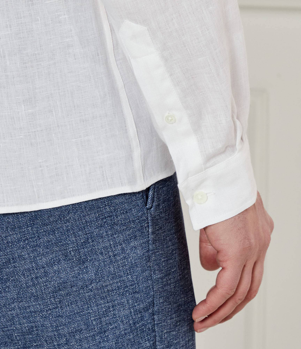 Льняная рубашка Lacoste - белый(CH5692)