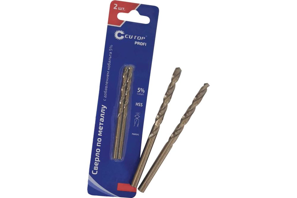 Сверло по металлу Cutop Profi с кобальтом 5% 3,5 x 70 мм, 2 шт