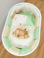 Комплект постельного белья 17-ти предметный ОЛЕНЯТА /Sleepy Forest, салатовый