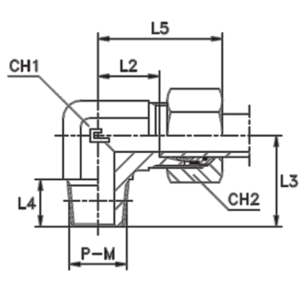 Штуцер FC90 DL08 NPT 3/8" B4 (в сборе )