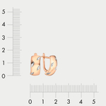 Серьги с фианитами для женщин из розового золота 585 пробы (арт. 40227000)