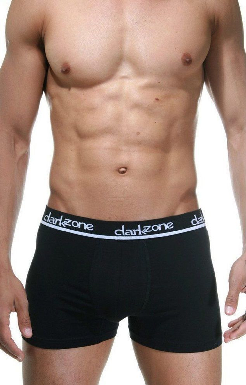 Черные хлопковые трусы-боксеры с брендированной резинкой (Размер: XL) (Цвет: черный)