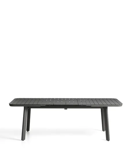 Раздвижной уличный стол Izola из алюминия с графитовой отделкой, 185 (235) x 100 см