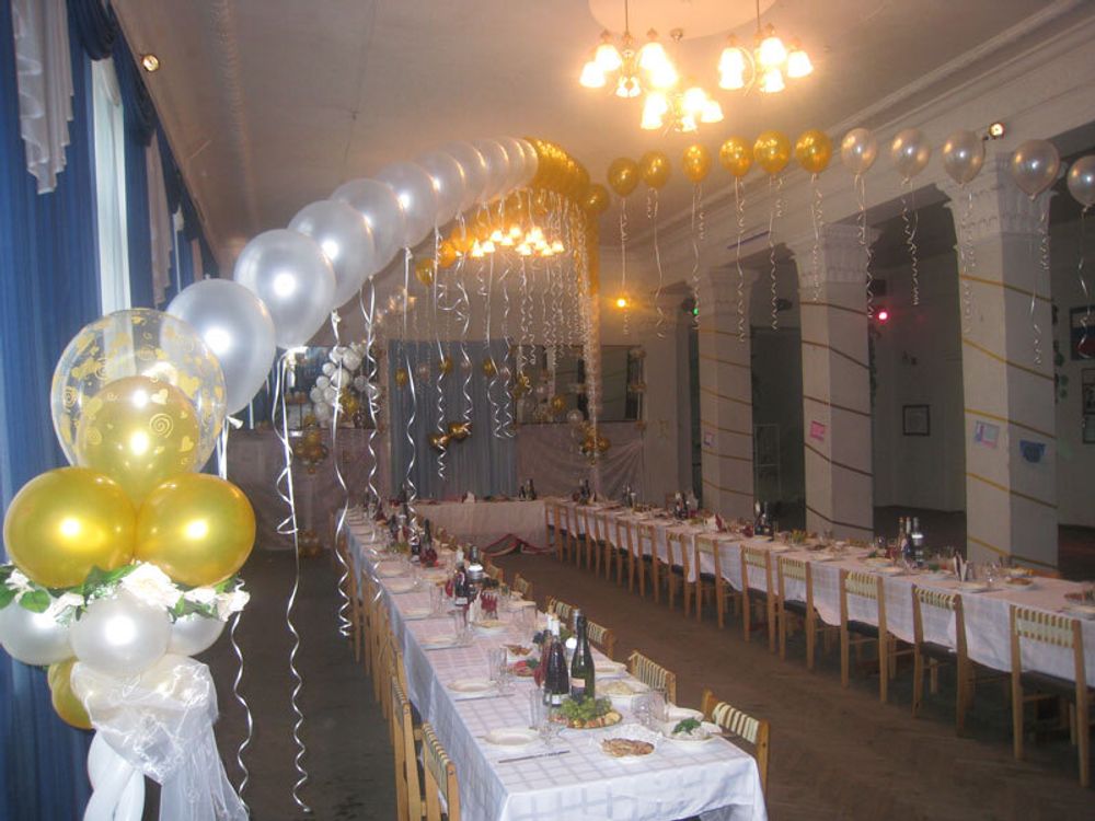 Свадебное оформление воздушными шарами