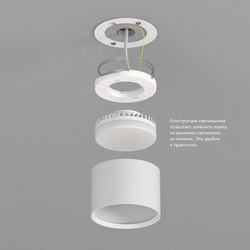 Накладной светильник Denkirs LUND DK2601-WH