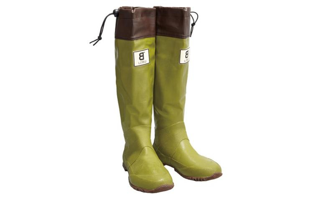 WBSJ Waterproof Rain Boots Unisex Mustard Green