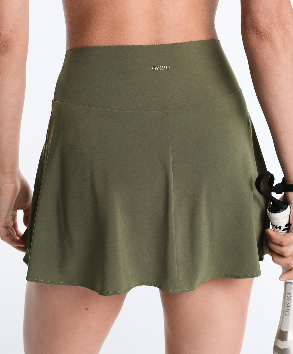 Oysho Компрессионная юбка Compressive, хаки