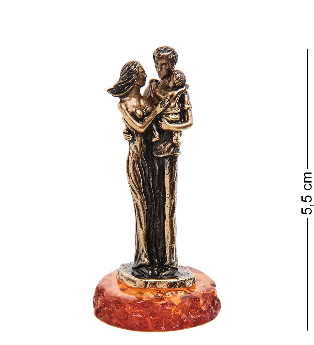 AM-3129 Фигурка «Семья» (латунь, янтарь)