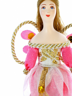 Кукла-подвеска сувенирная фарфоровая Фея цветов