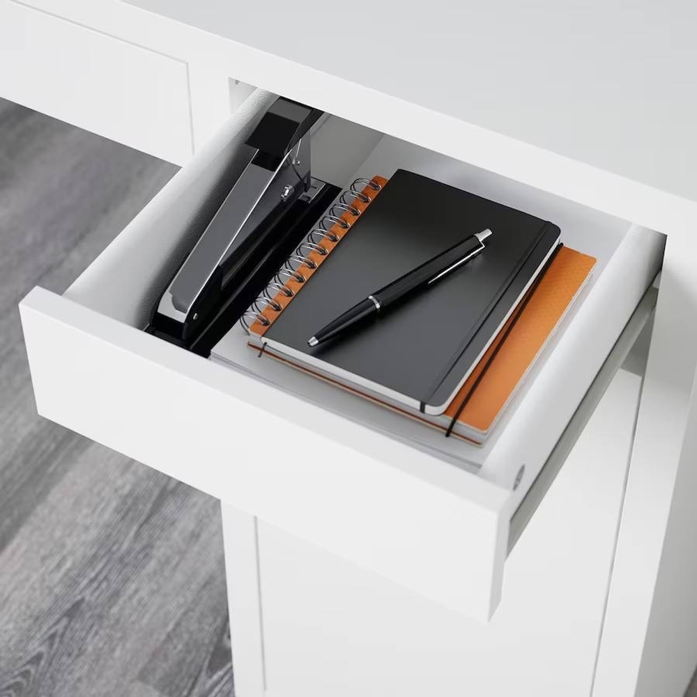 МИККЕ MICKE Стол 105х50 см с ящиком белый