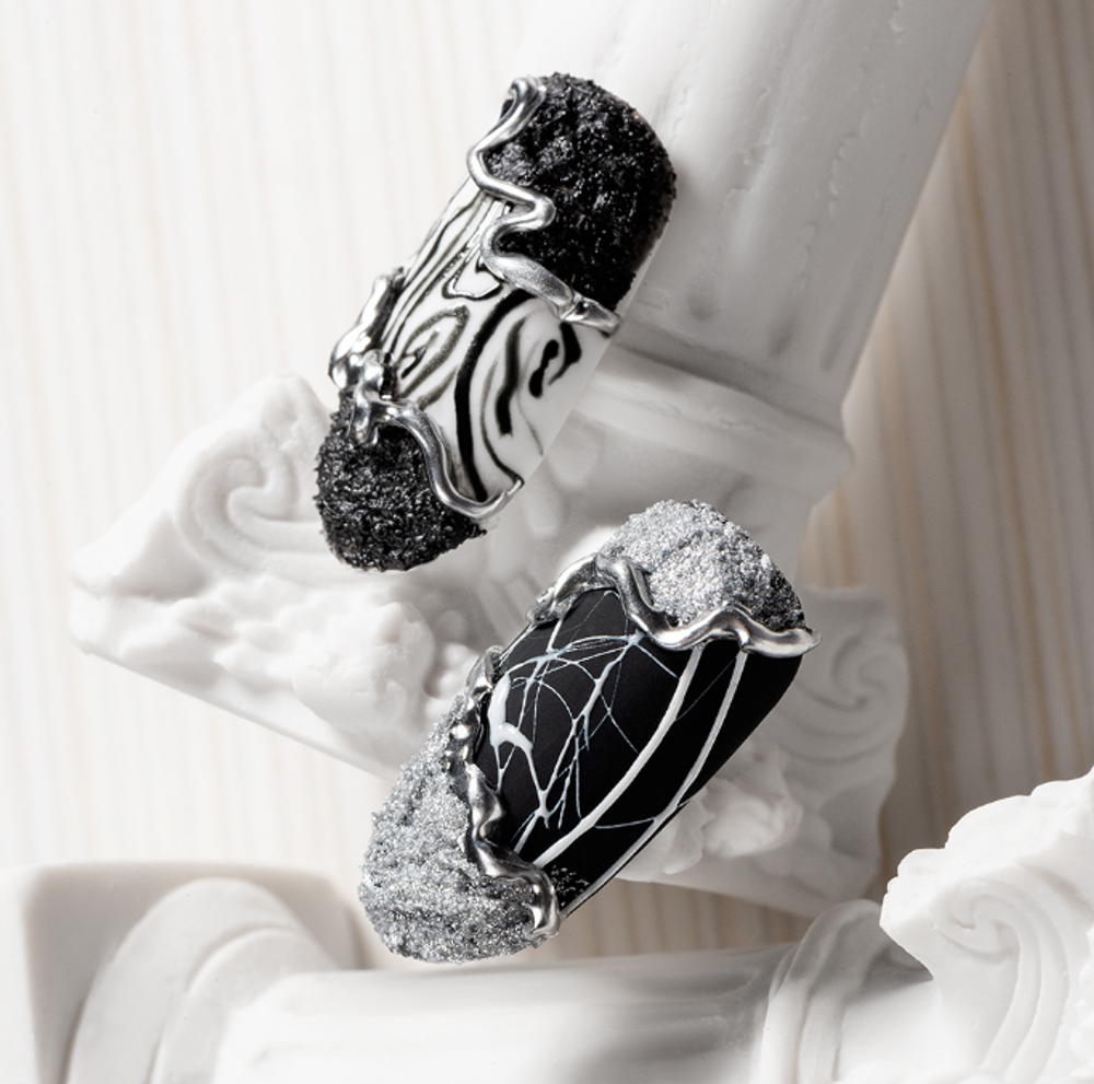 Irisk Texture Гелевая краска текстурная серебро, 5мл2