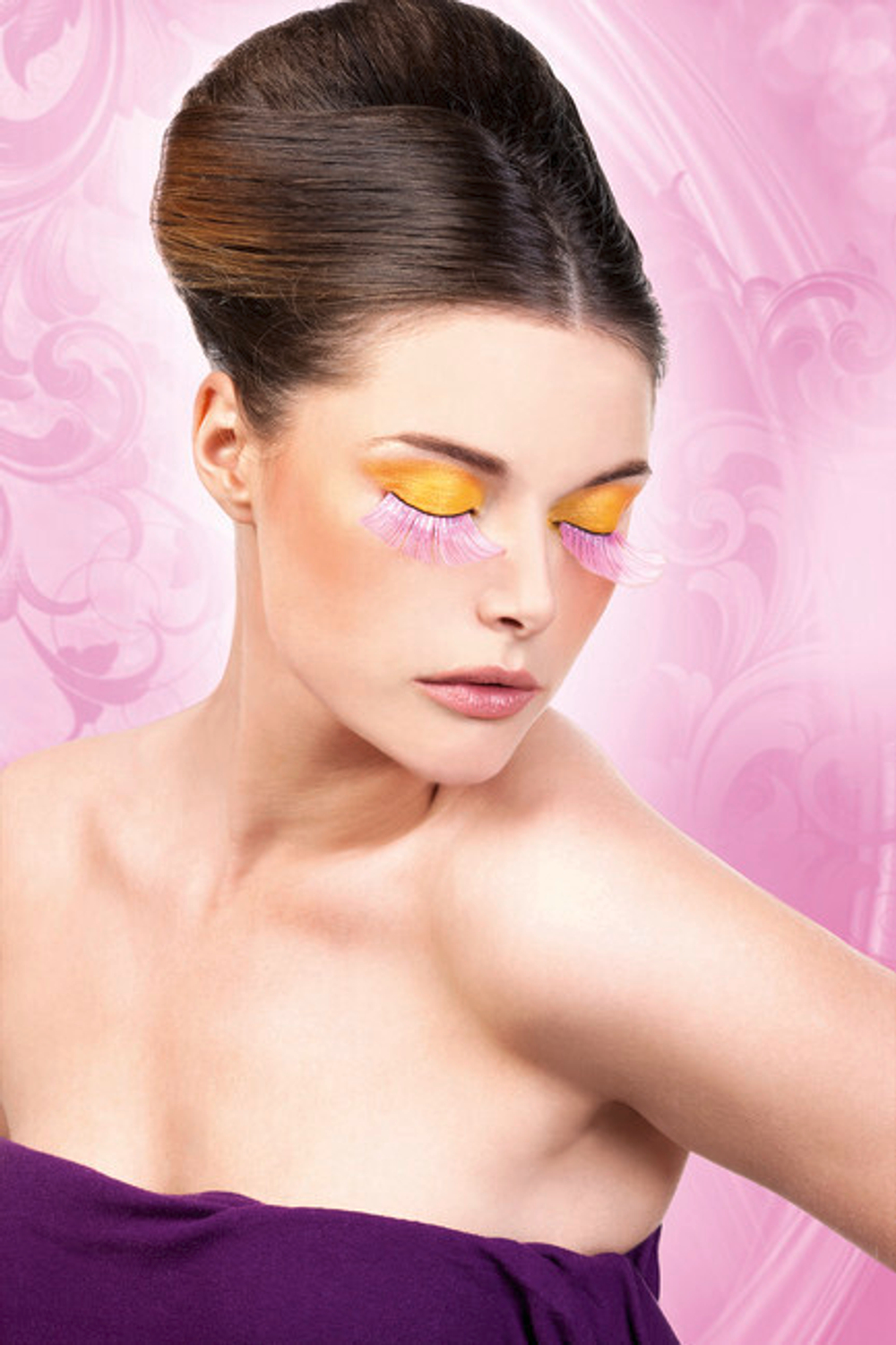 Ресницы розовые длинные (Цвет: розовый)