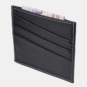 Кожаный картхолдер Carte черного цвета