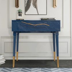 Консоль Арт Колор leaves Стайл Голд Королевский синий