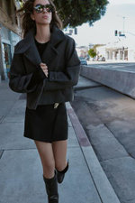 Короткий пальто с высоким воротником - ZARA
