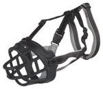 Намордник Muzzle Flex, резина, S (19 см, длина лобного ремня до 18 см), чёрный, Trixie