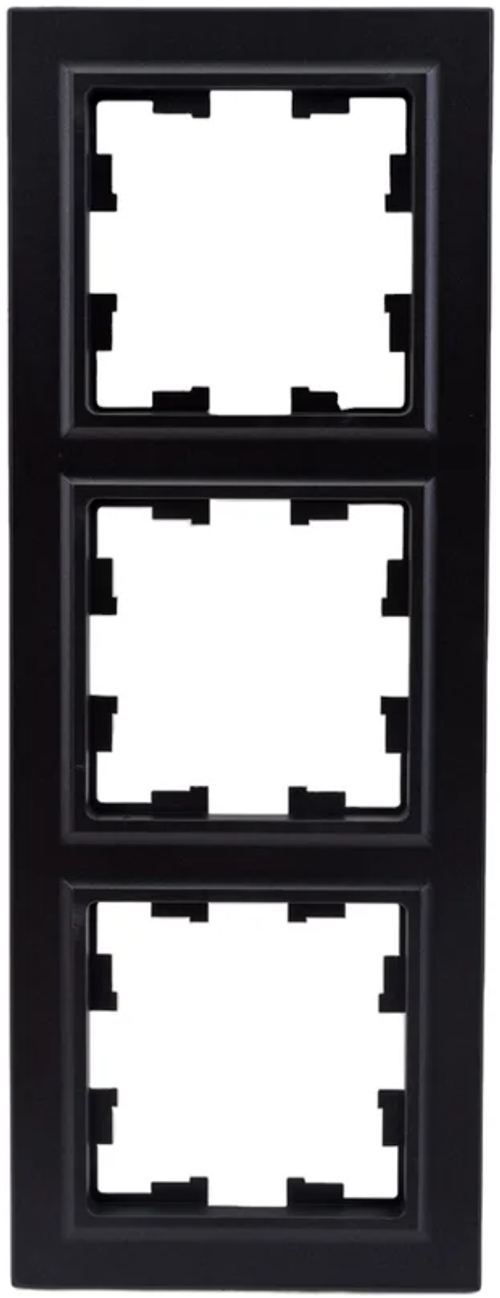 Рамка 3-м Brite черн ИЕК