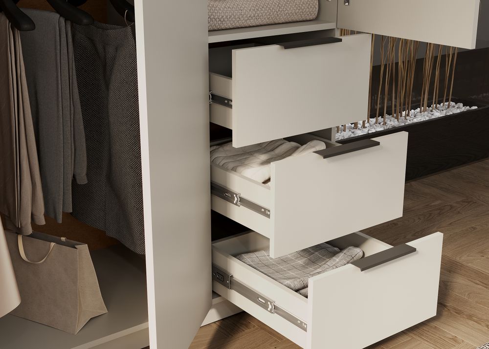 ВЕНТУРО Шкаф 4-х ств.с ящиками ШК-003