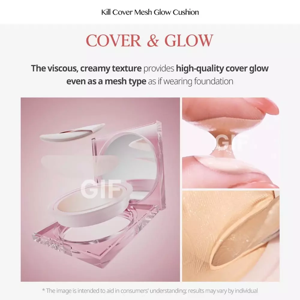 CLIO Кушон с эффектом сияния SPF 50 + PA ++++ c запасным блоком Kill Cover Mesh Glow Cushion