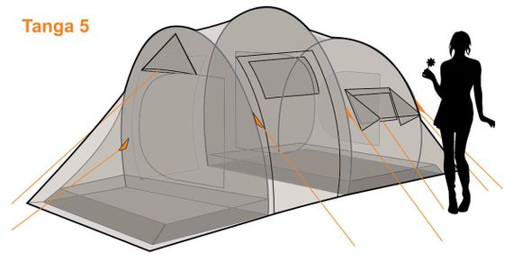 Палатка Canadian Camper TANGA 5, цвет woodland