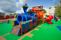 Игровой комплекс Поезд 07078.21 для детей 6-12 лет для уличной площадки