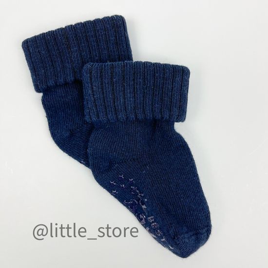 Носочки хлопковые для мальчиков Голубой/Синий со стоперами