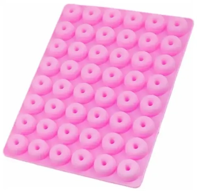 Форма для мармелада «Пончики», 21,5×20 см, 64 ячейки (d=2 см)