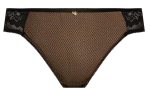 Трусики-бразилиана с ажурными вставками по бокам (Размер: M) (Цвет: черный)