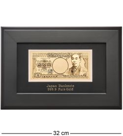Gold Leaf HB-082 Панно «Банкнота 10 000 JPY (иена) Япония»