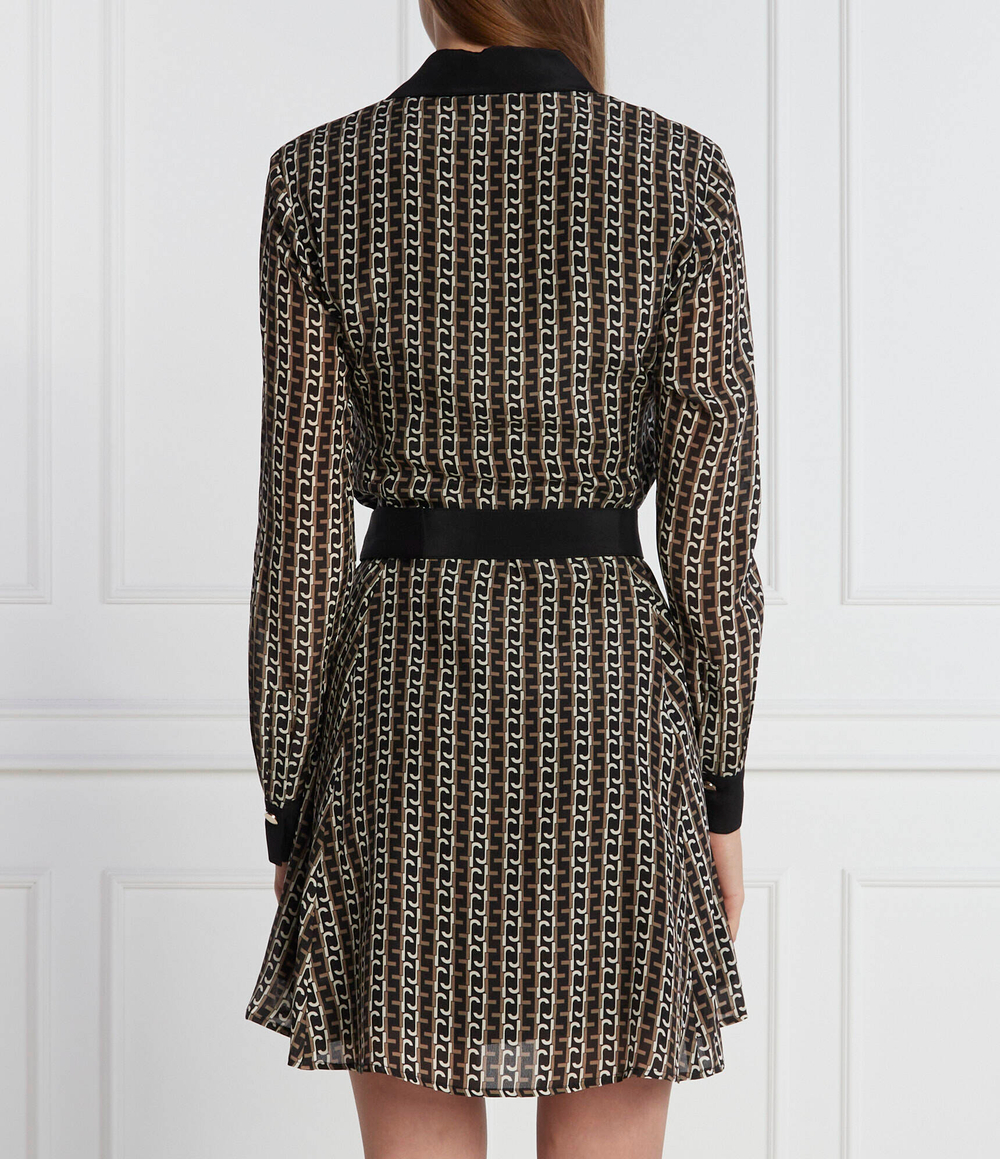 Шелковое платье с ремешком Liu Jo - черный(CF3299 T3598)