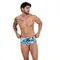 Мужские плавки синие с принтом Clever Moda CASSIEL SWIMSUIT BRIEF 125207