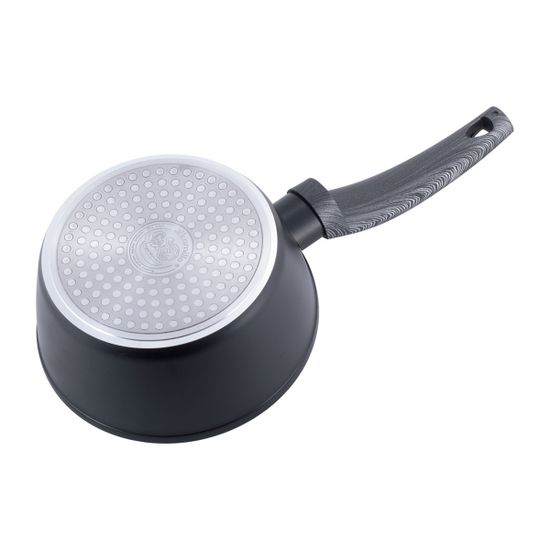 Ковш 16 см. из кованного алюминия с покрытием черный мрамор Kamille KM-4125