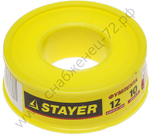 STAYER 0,075 мм х 12 мм х10 м, 0,40 г/см3, Фумлента (12360-12-040)