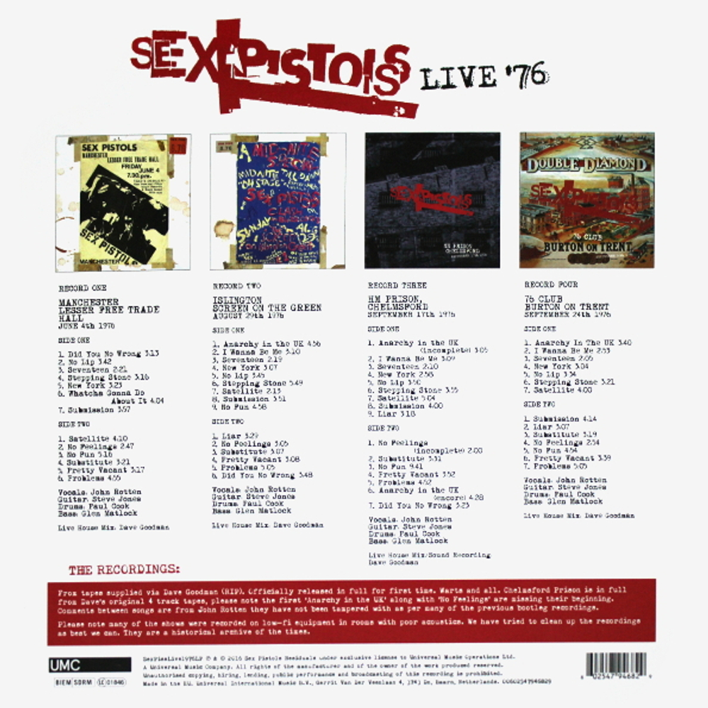 Sex Pistols / Live '76 (4LP)