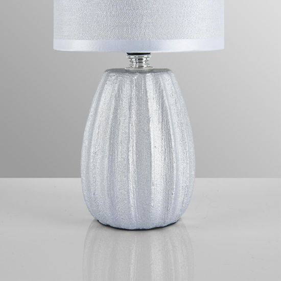 8172/1T COUNTY LN25 000 серебро/серый керамика/текстиль Настольная лампа E14 1*40W 220V EVANA