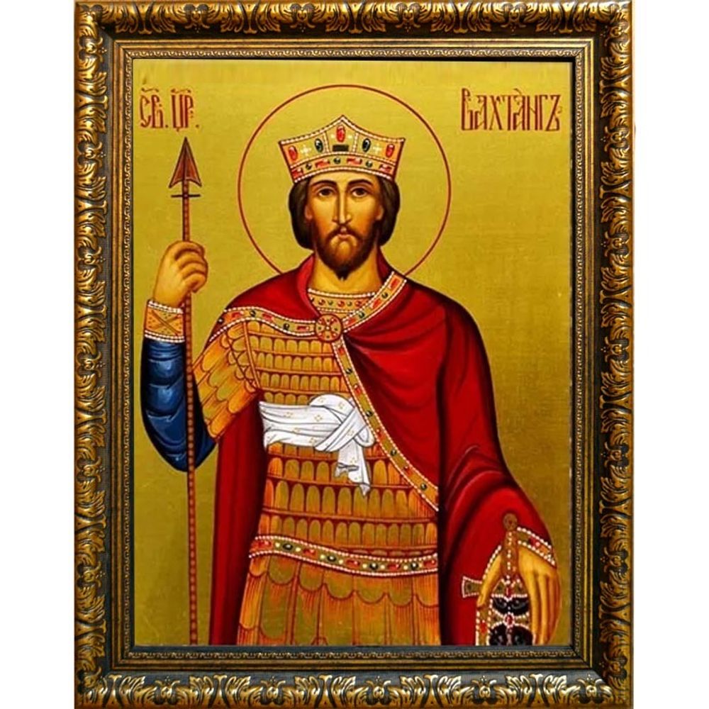 Вахтанг Горгасали святой благоверный царь. Икона на холсте.