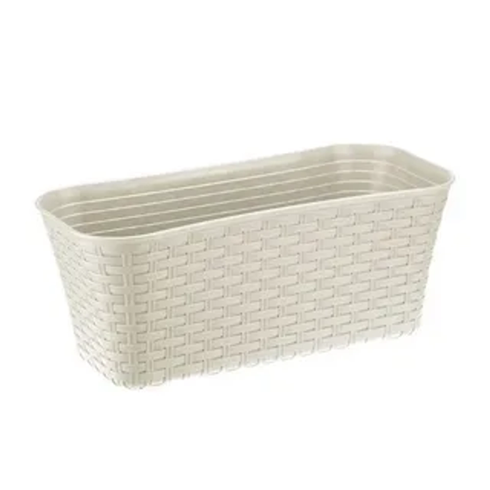 Ящик балконный Ротанг 60см белый