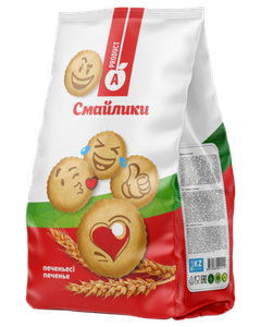 ПЕЧЕНЬЕ A-PRODUCT СМАЙЛИК 300ГР