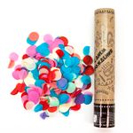 Пневмохлопушка (12/30 см), С Днем Рождения! (вечеринка), Круги тишью, Ассорти, 1 шт.